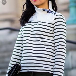 J.Crew high neck sailor button top